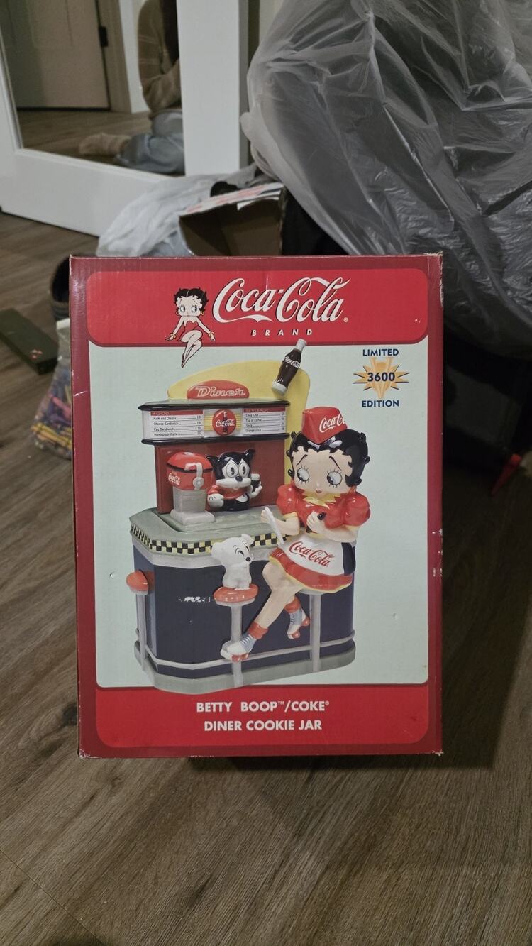 BETTY BOOP COCA COLA DINER COOKIE JAR LIMITED ED VINTAGE 2004 RARE #2007